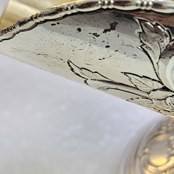 Vtg Raimond Victorian Pedestal Silver Plated Sugar Scuttle with Scoop - Picture 14 of 15